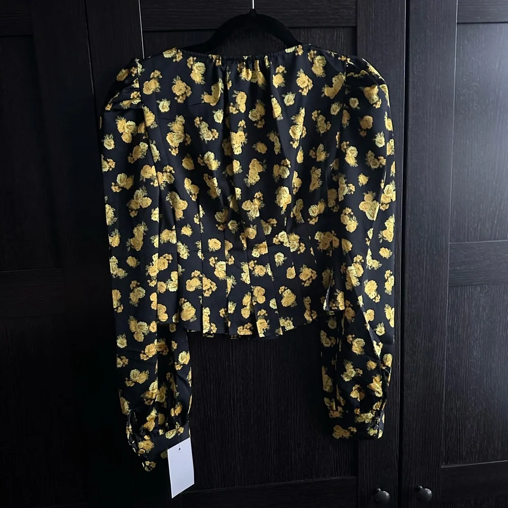 For Love and Lemons Elisa Floral Print Top Blouse - Picture 15 of 15